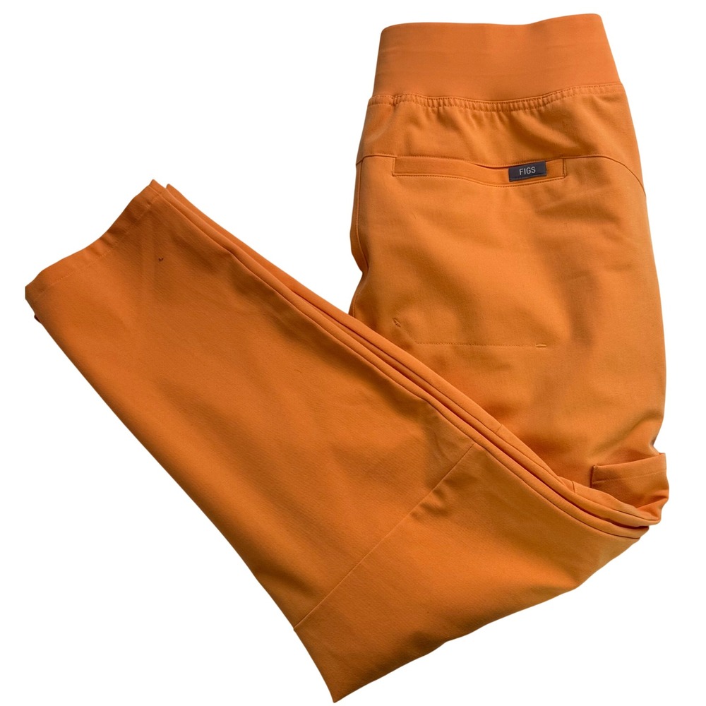 FIGS Technical Collection Orange Scrub Jogger Pants Womens Medium Petite